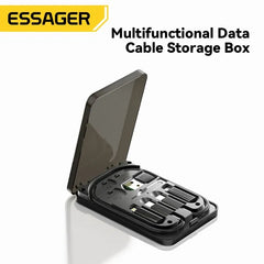 Essager-Câble 4 en 1 USB de type C vers USB C, PD 60W, charge rapide, pour iPhone Xiaomi, micro câble avec support, boîte de rangement