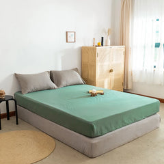 Drap-Juste Brossé avec Bandes artificiel astiques, Couvre-Matelas Réglable Antidérapant, Couvre-Lit, Couvre-Lit, Couvre-Lit Simple, Queen et King Size