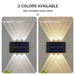 Lampe murale solaire extérieure étanche à énergie solaire lumière haut et bas éclairer la maison jardin cour décoration lumières du soleil extérieures