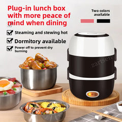 Boîte à déjeuner électrique en acier inoxydable, chauffage du riz, employé de bureau, prise en chauffage électrique, isolation thermique, boîte à déjeuner