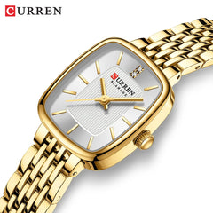 CURREN 9093 mode Quartz femmes montre Simple élégant cadran carré or bracelet en acier inoxydable étanche loisirs affaires montres
