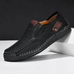 Chaussures en cuir faites à la main pour hommes, mocassins confortables et décontractés à enfiler, mocassins plats, chaussures de marche, livraison directe