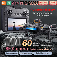 Xiaomi Mijia A14Pro max GPS sans brosse 8K trois caméras flux optique évitement d'obstacles pliable quadrirotor RC Distance Drone jouets
