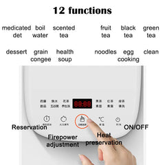 220V Jiuyang pot de santé multi-fonctionnel fleur théière verre ragoût théière 1.5L Portable Mini multi cuisinière thé Dessert cuiseur