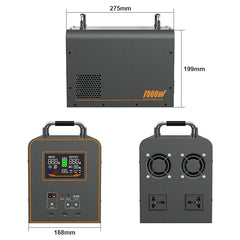 VeFePO4-Centrale électrique portable, Alimentation mobile, Sir Aors solaires, Stockage de batterie pour le camping, 2600W, 2048WH, 1800W, 1024WH