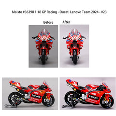 Maisto 1:18 Ducati Lenovo Équipe 2024 # 1 Francesco Bagnaia # 23 Enea Bastiani Simulation alliage moulé sous pression modèle de course de moto jouet