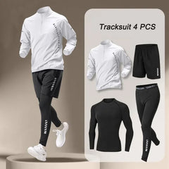 Veste à séchage rapide pour hommes, costume 1-4 pièces, ensembles de course, Fitness en plein air, pantalons de Jogging, vêtements d'entraînement, automne 2025
