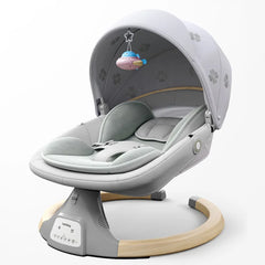 Chaise à bascule électrique pour bébé, berceau pour bébé à dormir, berceau réglable avec plateau à manger, moustiquaire musicale