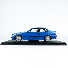Modèle de voiture en alliage moulé sous pression, simulation BMW E36 M3 coupé bleu 1996, jouet de collection, cadeau, ornement d'affichage souvenir, échelle 1:18, Solido