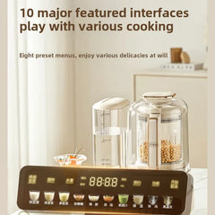 Mélangeur haute vitesse de grande capacité de 220V, 1,5 l, avec réservoir d'eau de 1,5 l, presse-agrumes domestique automatique à faible bruit, machine à lait de soja