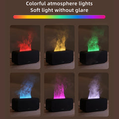 Machine d'aromathérapie à Simulation de flamme, Mini humidificateur d'air, minuterie de lumière colorée LED, diffuseur de parfum pour la maison, nouvelle collection