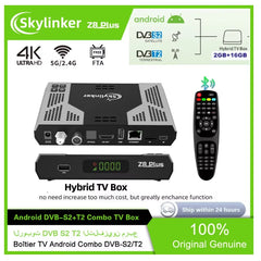 Skylinker Z8 Plus hybride Android OTT + DVB-S2 + DVB-T2 HD 4K TV Box FTA avec H265 2 + 16GB 5G Wifi OTT DVB-S2 récepteur Satellite
