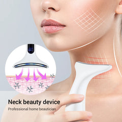 EMS microcourant visage cou dispositif de beauté LED Photon raffermissant rajeunissant Anti-rides mince Double menton soins de la peau Massage du visage