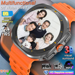 2025 nouveau pour HUAWEI DT montre Ultra 7 SmartWatch 32 go de mémoire TWS musique vidéo NFC Bluetooth appel HD saphir écran Bracelet intelligent