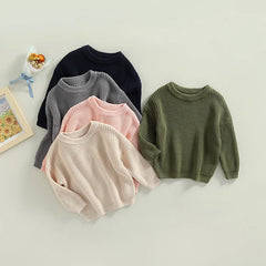 Automne nouveau bébé garçons filles vêtements bébé pull enfant en bas âge tricot pull nouveau-né tricots à manches longues coton bébé hauts pullover