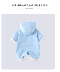Combinaisons à capuche pour bébés garçons et filles, vestes coupe-vent, barboteuse à manches longues pour nouveau-nés, vêtements d'extérieur d'automne et d'hiver, nouvelle collection