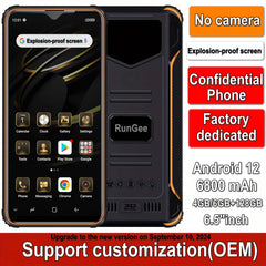 Sans caméra X9 téléphone 6GB + 128GB zello PTT 4G LTE Octa core Android 12 GPS 6.5 "pouces prise en charge du mode sombre Support OEM