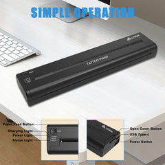 Imprimante de Transfert de Cailloux de Tatouage Portable ATS886, Appareil Thermique pour Dessiner des Lignes et des Photos