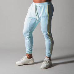 Viser de survêtement de course en coton pour hommes, joggeurs de musculation, pantalons de sport skinny, jogging de gym, fitness, fjMale, Sportedly