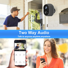 Tuya 5200 mAh batterie rechargeable solaire WiFi sécurité 3MP FHD CCTV caméra 135 ° grand Angle de vue 4X Zoom numérique Alexa Google caméra