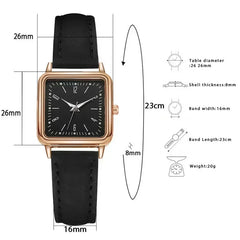 Montre-bracelet numérique Shoous avec bracelet en cuir pour femme, montre à quartz pour femme, horloge décontractée, cadeau habillé, 2024