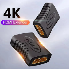 Extension HDMI 4K femelle à femelle, convertisseur, adaptateur Audio pour moniteur, affichage, ordinateur portable, PS4/3, PC, TV, câble Hdmi