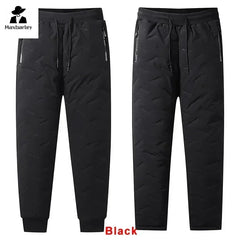 Pantalon de jogging en coton imperméable pour homme, pantalon de ski résistant au froid, poche zippée, laine épaisse, chaud, extérieur, décontracté, hiver, 7XL