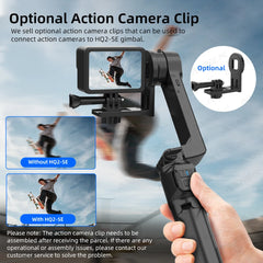 AXNEN-Stabilisateur de téléphone portable série HQ2, cardan pour smartphone GoPro, extension de caméra d'action, perche à selfie, trépied, le plus récent