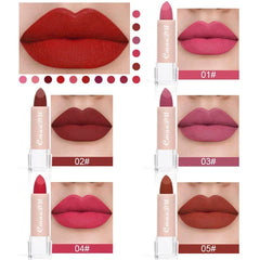 Rouge à lèvres velours mat, 15 couleurs, teinte Sexy pour femme, longue durée, imperméable, tasse antiadhésive, cosmétiques, maquillage pour les lèvres