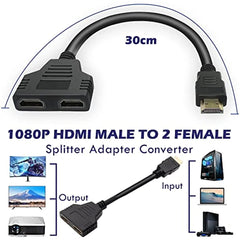 Câble adaptateur séparateur HDMI 1 mâle vers double HDMI, 2 voies femelle 4K 3D Y, pour ordinateur portable, moniteur TV 1080P