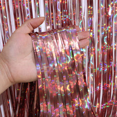 Rideaux d'arrière-plan à franges en aluminium, fournitures pour fête, stand Photo, fête prénatale, noël, mariage