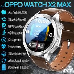 2025 nouveau OPPO WANCH X2 MAX Sports de plein air hommes montre intelligente GPS trajet de mouvement boussole AMOLED écran IP67 étanche montre intelligente