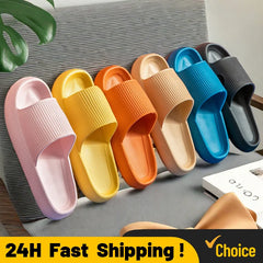 Tongs coordonnantes à semelle souple pour hommes et femmes, pantoufles HOHome, sandales d'intérieur brûleur, mode nuage, plate-forme optique