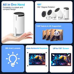 Magcubic 4K Wifi6 projecteur Android 11 260 ANSI double WIFI Allwinner H713 BT5.0 1280*720P Home cinéma extérieur portable HY300 Pro