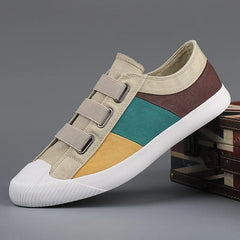 Printemps automne concepteur nouvelles chaussures en toile pour hommes mode semelle souple conseil chaussures mâle en plein air couleur Match hommes vulcaniser chaussures