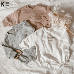 2025 hiver bébé barboteuse nouveau-né vêtements épaissir polaire pyjamas petit amour broderie infantile garçon fille Onesies enfant en bas âge combinaisons