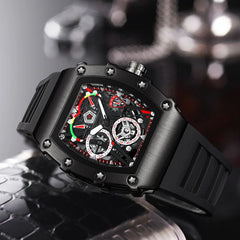 UTHAI CQ309 mode hommes montre étanche veilleuse calendrier seau à vin bracelet en Silicone montre à Quartz montres pour hommes