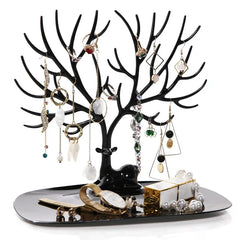 Présentoir à bijoux, plateau, supports de rangement d'arbre, boucles d'oreilles, colliers, bagues, boîtes à bijoux, étui organisateur de bureau, support de maquillage, décor
