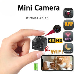 Caméra sans fil 4K, Mini WiFi IP/AP, moniteur à distance, batterie Rechargeable, détection de mouvement, caméscopes portables pour la maison et l'extérieur