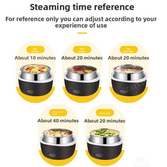 Boîte à déjeuner électrique en acier inoxydable, chauffage du riz, employé de bureau, prise en chauffage électrique, isolation thermique, boîte à déjeuner