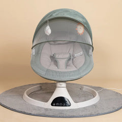 Chaise à bascule électrique pour bébé avec jouets et télécommande, balançoire portable pour nouveau-né de 0 à 18 mois, CPull avec moustiquaire