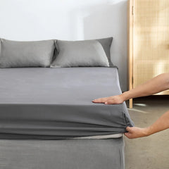 Drap-Juste Brossé avec Bandes artificiel astiques, Couvre-Matelas Réglable Antidérapant, Couvre-Lit, Couvre-Lit, Couvre-Lit Simple, Queen et King Size