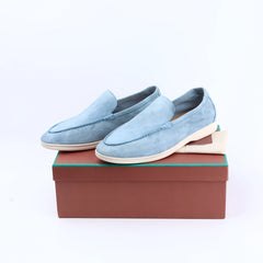 Pas Logo été daim cuir femmes mocassins hommes chaussures plates bout rond sans lacet casual mocassin confortable Mules paresseux femmes chaussures