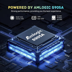 Woopker Smart TV Box Android 14 Amlogic S905A HK1 RBOX X50 4K 4GB RAM 128GB ROM double bande WiFi 2.4G/5G BT 5.x lecteur multimédia