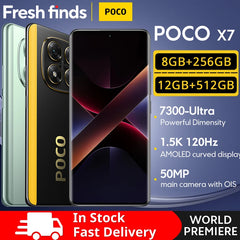POCO-Smartphone X7, Version Globale, Dimrespondable 7300-Ultra, Écran Incurvé AMOLED 6.67 "1.5K, Charge Turbo 45W, NDavid, Première Mondiale