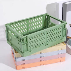 Caisse de rangement pliable en plastique, panier pliable, empilable, mignon, maquillage, bijoux, jouets, boîtes pour boîte de rangement, organisateur Portable