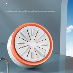 Mini Machine à Laver Portable à Trois Vitesses avec Turbine Rotative, USB, pour Sous-Vêtements, Chaussettes, Voyage