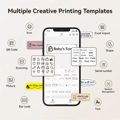 NIIMBOT D110 Version améliorée imprimante d'étiquettes thermiques Mini fabricant d'étiquettes intelligent Portable avec ruban pour bureau maison cuisine école