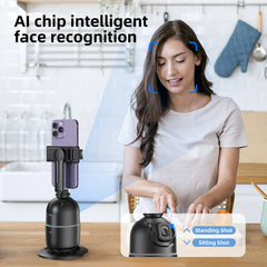 Selfieshow-Stabilisateur P03 avec suivi automatique du visage, cardan AI, support de téléphone de bureau tout-en-un, trépied pour smartphone, vidéo Vlog Live, 360 ° stabilisateur smartphone appareil photo perche