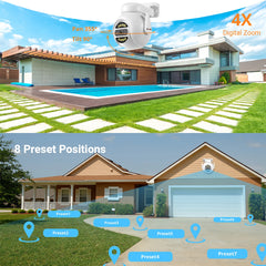 CamHi CamHipro-Caméra IP de permission de Sécurité PTZ, 8MP, 4K, 5MP, 4MP, Wi-Fi, CCTV, Document de Suivi de Mouvement, Vision Nocturne